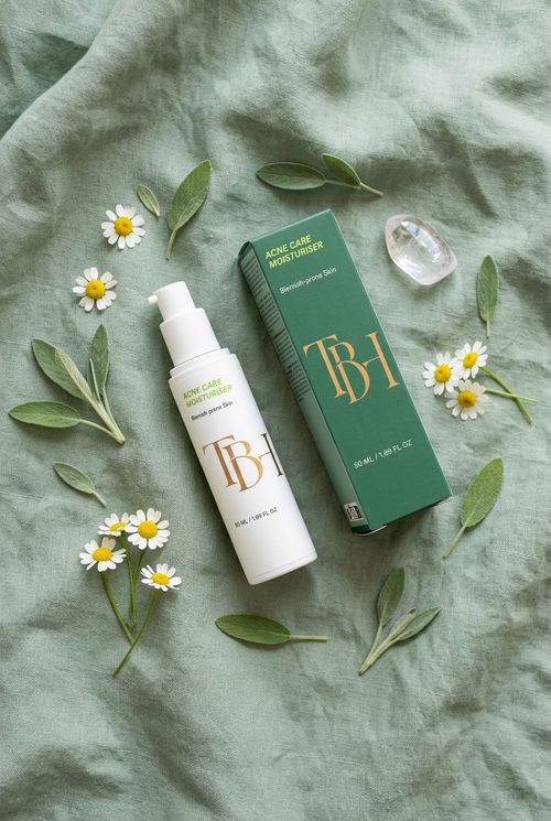 Acne Care Moisturiser - Botanical Flat Lay