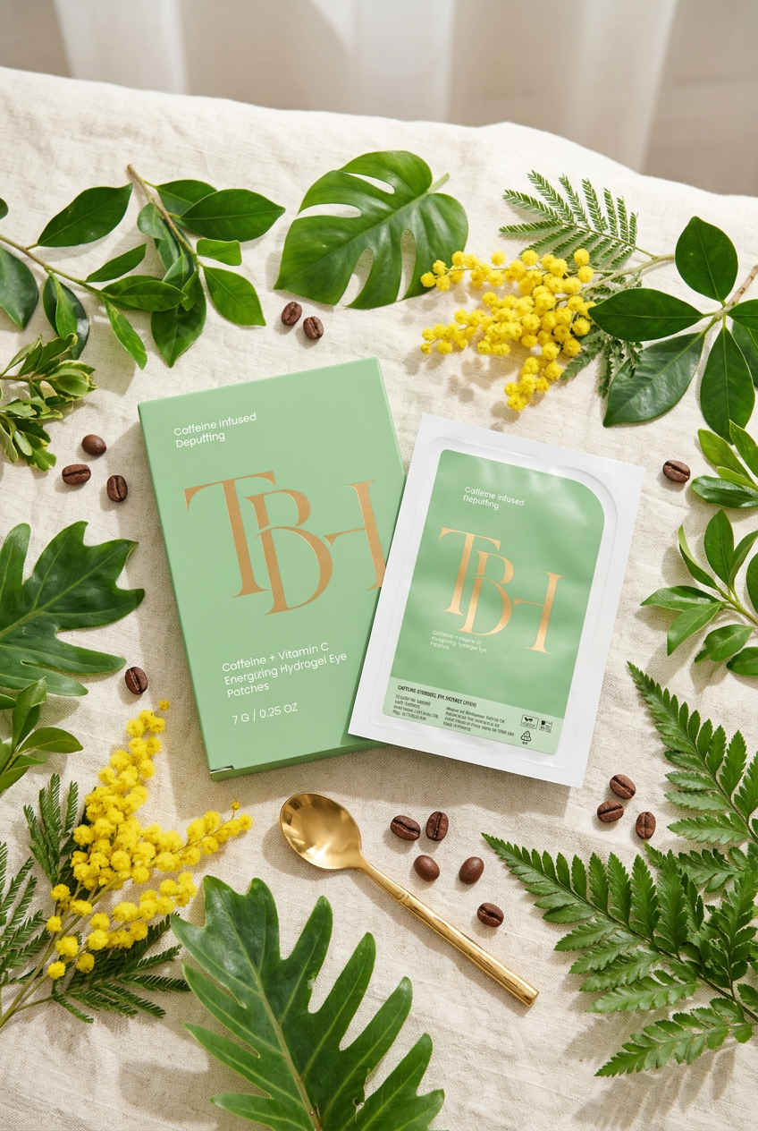 Caffeine + Vitamin C Eye Patches - Flat Lay