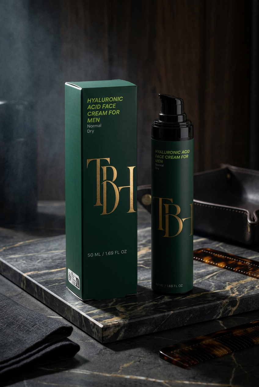 Hyaluronic Acid Face Cream for Men - Dark Luxe