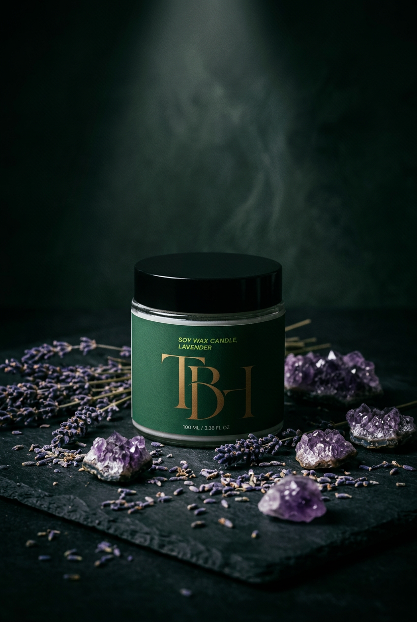 Lavender Candle - Dark Editorial